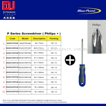 BLUE POINT P SERIES SCREWDRIVER PHILIPS + 11 SIZE  (CL)