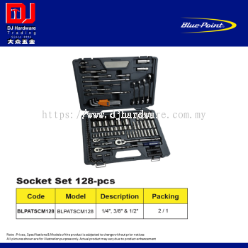 BLUE POINT SOCKET SET 128PCS BLPATSCM128 (CL)