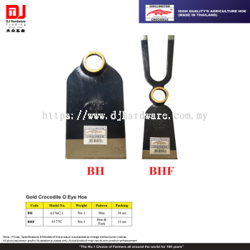 CHILLINGTON CROCODILE HIGH QUALITY AGRICULTURE HOE CROCODILE GOLD CROCODILE O EYE HOE HOE AND FORK 6177C BHF (CL)