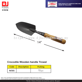 CHILLINGTON CROCODILE HIGH QUALITY AGRICULTURE HOE CROCODILE WOODEN HANDLE TROWEL (CL)