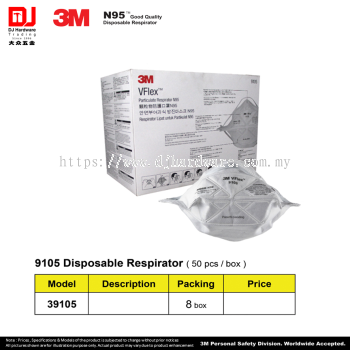 3M GOOD QUALITY DISPOSABLE RESPIRATOR 9105 DISPOSABLE RESPIRATOR 39105 (CL)