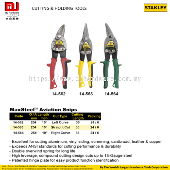 STANLEY CUTTING HOLDING TOOLS HAND MAXSTEEL AVIATION SNIPS LEFT CURVE STRAIGHT CUT RIGHT CURVE