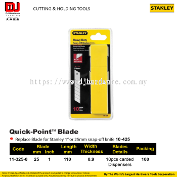 STANLEY CUTTING HOLDING TOOLS QUICK POINT BLADE 110MM 113250 (CL)