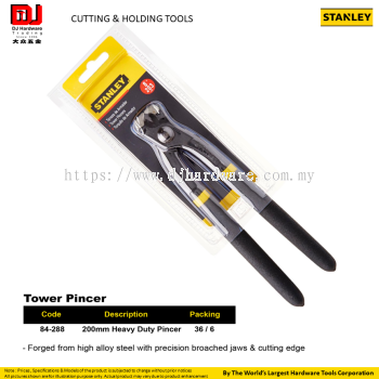 STANLEY CUTTING HOLDING TOOLS TOWER PINCER HEAVY DUTY HIGH ALLOY STEEL 200MM 84288 (CL)