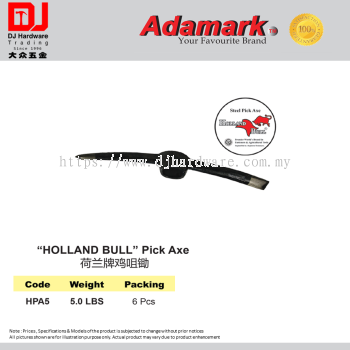 ADAMARK HOLLAND BULL PICK AXE 5.0 LBS HPA5 (CL)