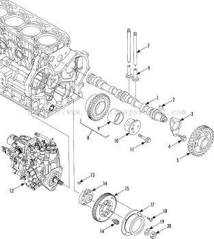 204F8 CAMSHAFT & DRIVE GEAR GROUP (TK486 series) 