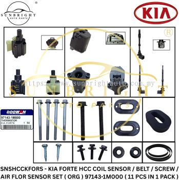 SNSHCCKFORS - KIA FORTE HCC COIL SENSOR / BELT / SCREW / AIR FLOR SENSOR SET ( ORG ) 97143-1M000 ( 11 PCS IN 1 PACK )