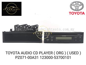 TOYOTA AUDIO CD PLAYER ( ORG ) ( USED ) PZ071-00A31 123000-53700101