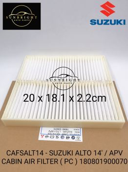 CAFSALT14 - SUZUKI ALTO 14' / APV CABIN AIR FILTER ( PC ) 180801900070