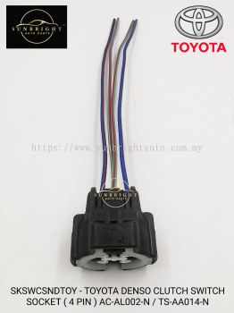 SKSWCSNDTOY- TOYOTA DENSO CLUTCH SWITCH SOCKET ( 4 PIN ) AC-AL002-N / TS-AA014-N