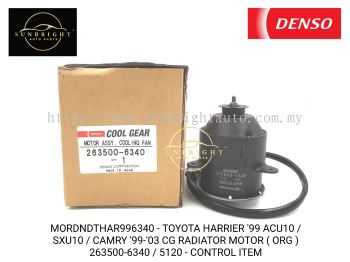 MORDNDTHAR996340 -TOYOTA HARRIER '99 ACU10 / SXU10 / CAMRY '99-'03 CG RADIATOR MOTOR ( ORG ) 263500-6340 / 5120 - CONTROL ITEM