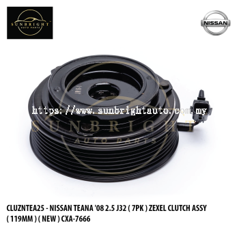 CLUZNTEA25 - NISSAN TEANA '08 2.5 J32 ( 7PK ) ZEXEL CLUTCH ASSY ( 119MM ) ( NEW ) CXA-7666 / JW3038