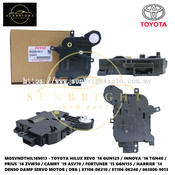 MOSVNDTHIL169013 - TOYOTA HILUX REVO '16 / INNOVA '16 TGN40 / PRIUS '16 / CAMRY '19 ASV70 / FORTUNER '15 DENSO SERVO MOTOR ( ORG ) 063800-9013