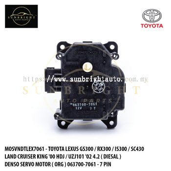 MOSVNDTLEX7061 - TOYOTA LEXUS GS300 / RX300 / IS300 / SC430 LAND CRUISER KING '00 HDJ / UZJ101 '02 4.2 ( DIESAL ) DENSO SERVO MOTOR ( ORG ) 063700-7061 - 7 PIN