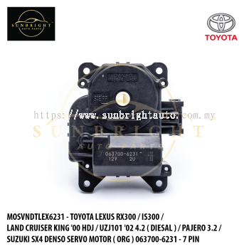 MOSVNDTLEX6231 - TOYOTA LEXUS RX300 / IS300 / LAND CRUISER KING '00 HDJ / UZJ101 '02 4.2 ( DIESAL ) / PAJERO 3.2 / SUZUKI SX4 DENSO SERVO MOTOR ( ORG ) 063700-6231 - 7 PIN