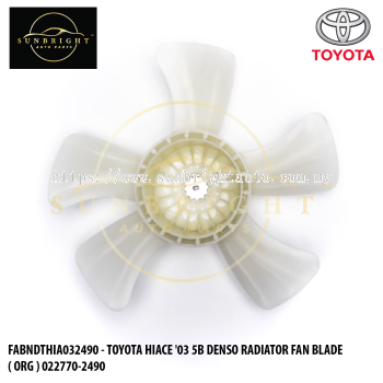 FABNDTHIA032490 - TOYOTA HIACE '03 DENSO RADIATOR FAN BLADE ( ORG ) 022770-2490 - 5 BLADE