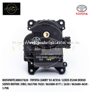 MOSVNDTCAM037820 - TOYOTA CAMRY '03 ACV30 / LEXUS ES300 / CAMRY '08 / ESTIMA '09 / VELLFIRE '09 DENSO SERVO MOTOR ( ORG ) 063700-7820 / 063800-0171 / 2630 / 063600-4650 - 5 PIN