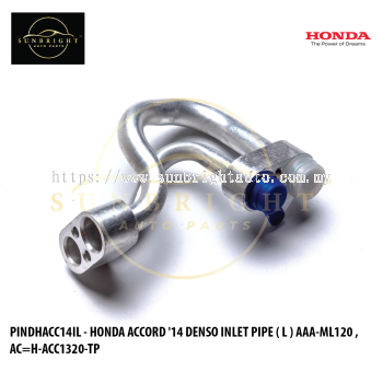 PINDHACC14IL - HONDA ACCORD '14 T2A DENSO INLET PIPE ( L ) AAA-ML120 , AC=H-ACC1320-TP , MST=INLP-HDA-ACD14