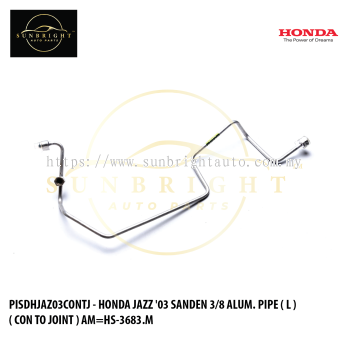 PISDHJAZ03CONTJ - HONDA JAZZ '03 SANDEN 3/8 ALUM. PIPE ( L ) ( CON TO JOINT ) AM=HS-3683.M