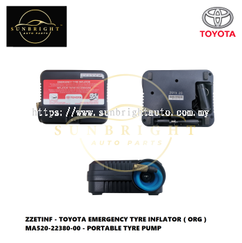 ZZETINF - TOYOTA EMERGENCY TYRE INFLATOR ( ORG ) MA520-22380-00 - PORTABLE TYRE PUMP