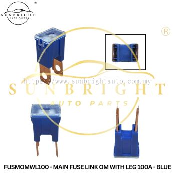 FUSMOMWL100 - MAIN FUSE LINK OM WITH LEG 100A - BLUE