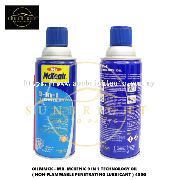 OILMMCK - MR. MCKENIC 9 IN 1 TECHNOLOGY OIL ( NON-FLAMMABLE PENETRATING LUBRICANT ) 450G