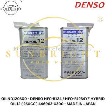 OILND120300 - DENSO HFC-R134 / HFO-R1234YF HYBRID OIL12 ( 250CC ) 446963-0300 - MADE IN JAPAN