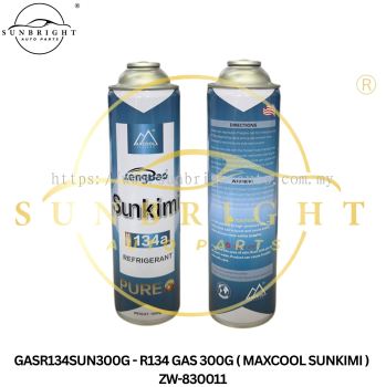 GASR134SUN300G - R134 GAS 300G ( MAXCOOL SUNKIMI ) ZW-830011