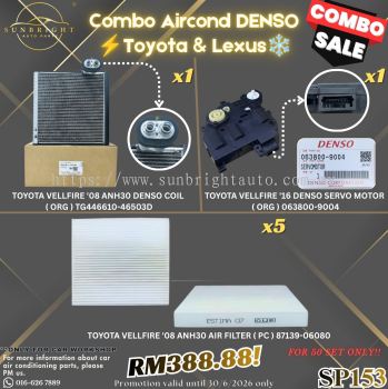 SP153 - � Combo Aircond DENSO Original Untuk Toyota & Lexus