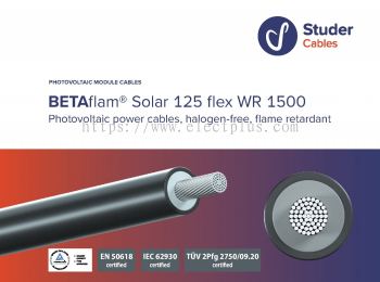 STUDER BETAflam® Solar 125 flex WR 1500 Photovoltaic power cables, halogen-free, flame retardant (Water Resistant)