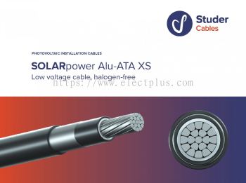 STUDER SOLARpower Alu-ATA XS PHOTOVOLTAIC INSTALLATION CABLES Low voltage cable, halogen-free