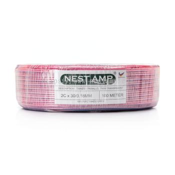 Nestamp Tinned Parallel Twin Transparent Cable 2Cx30/0.18mm (Pink)