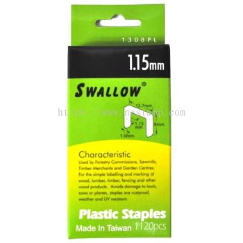 Swallow Plastic Staples 1308PL (1.15mm)