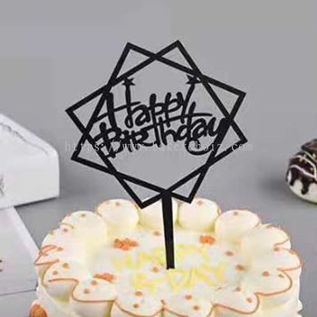 Happy Birthday Cake Topper  (8 corners）1021