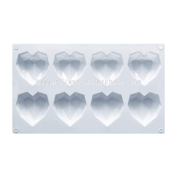 8 cavity Damond Love Shape Silicone mould