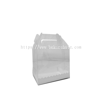 Transparent Cake Box w Handle -6"