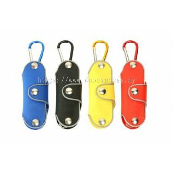 Rubberised Key Holder With Carabiner Hook