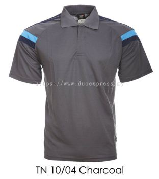 TN 10 04 Charcoal Collar T Shirt