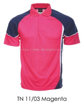 TN 11 03 Magenta Collar T Shirt