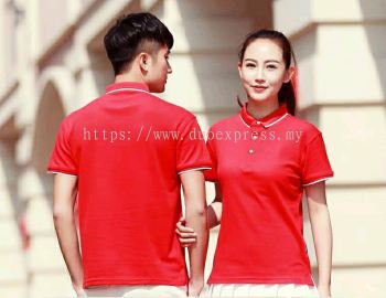 Printing Cetak Polo Collar T- Shirt