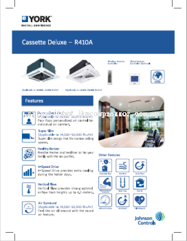 YORK R410A NON-INVERTER CELING CASSETTE