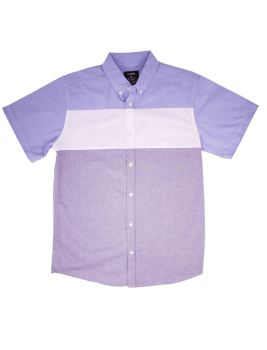 Men's S/S Shirts - Stripes (Light Blue)
