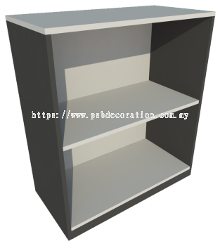 Low Cabinet Open Shelve (Grey + Graphite)