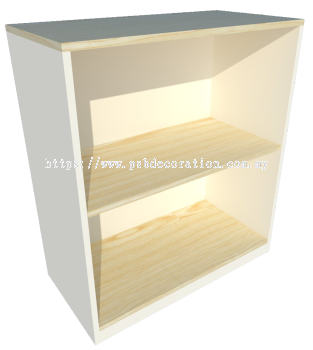 Low Cabinet Open Shelve (Maple + White)