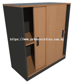 Low Cabinet Sliding Door (Beech + Graphite)