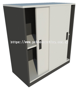 Low Cabinet Sliding Door (Grey + Graphite)