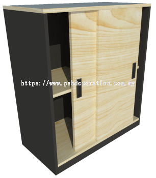 Low Cabinet Sliding Door (Maple + Graphite)