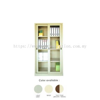 Full Height Cupboard With Glass Sliding Door  c/w 3 Adjustable Shelves