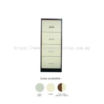 4 Drawers Filing Cabinet with Recess Handle c/w Ball Bearing Slide