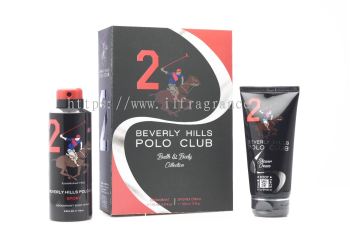 BHPC SET SPORT MEN'S NO. 2 BLACK DEODORANT BODY SPRAY 175 ml & SHOWER CREAM 150 ml 